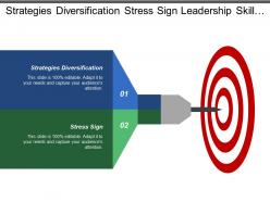 Strategies diversification stress sign leadership skill personality trait