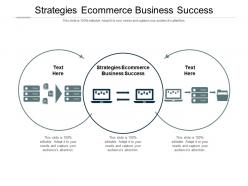 Strategies ecommerce business success ppt powerpoint presentation gallery good cpb