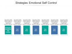 Strategies emotional self control ppt powerpoint presentation show portrait cpb