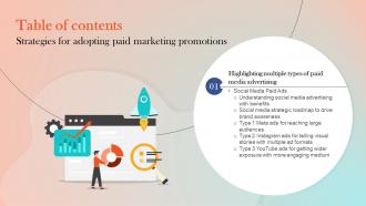 Strategies For Adopting Paid Marketing Promotions Table Of Contents MKT SS V