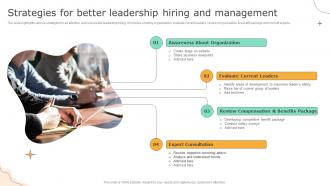 Strategies For Better Leadership Hiring And Management