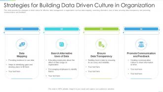 Strategies for building data driven culture in organization