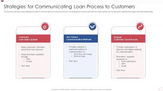 Strategies For Communicating Loan Process To Customers