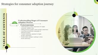 Strategies For Consumer Adoption Journey Powerpoint Presentation Slides Multipurpose Colorful