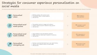 Strategies For Consumer Experience Personalization On Formulating Customized Marketing Strategic Plan