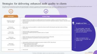 Strategies For Delivering Enhanced Audit Quality To Comprehensive Guide To KPMG Strategy SS