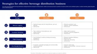 Strategies For Effective Beverage Distribution Business