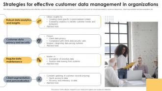 Strategies For Effective Customer Data Management In Organizations