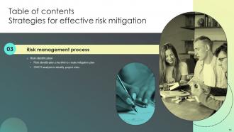 Strategies For Effective Risk Mitigation Powerpoint Presentation Slides Content Ready Professionally