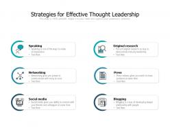 Strategies for effective thought leadership