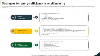 Strategies For Energy Efficiency In Retail Industry