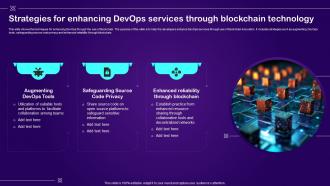 Strategies For Enhancing Devops Services Through Blockchain Technology