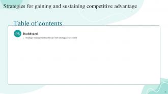 Strategies For Gaining And Sustaining Competitive Advantage Complete Deck Strategy CD V