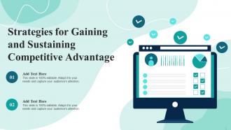 Strategies For Gaining And Sustaining Competitive Advantage Ppt Slides Background Images