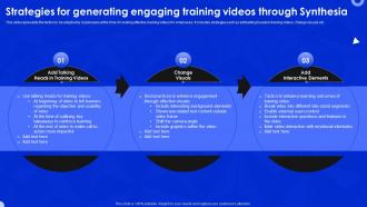 Strategies For Generating Engaging Training Videos Synthesia AI Video Generation Platform AI SS