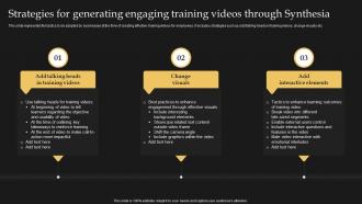 Strategies For Generating Engaging Training Videos Through Synthesia AI Text To Video AI SS V