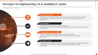 Strategies For Implementing AI In Multiplayer Games PPT Presentation