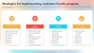Strategies For Implementing Customer Loyalty Program