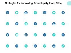 Strategies for improving brand equity icons slide portfolio ppt slides