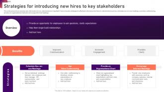 Strategies For Introducing New Hires To Key New Hire Onboarding And Orientation Plan
