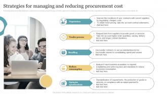 Strategies For Managing And Reducing Procurement Cost