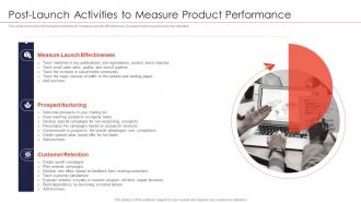 Strategies for new product launch post launch activities to measure product performance