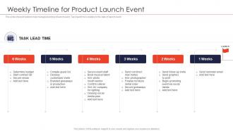 Strategies for new product launch weekly timeline for product launch event
