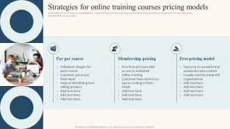 Strategies For Online Training Courses Pricing Models