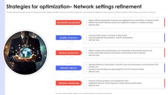 Strategies For Optimization Network Settings Refinement Network Optimization PPT Example