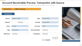 Strategies for optimizing accounts receivables account transaction with source