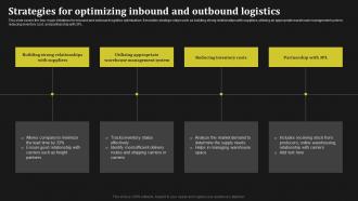 Strategies For Optimizing Inbound And Outbound Logistics Key Methods To Enhance