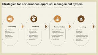Strategies For Performance Appraisal Management System