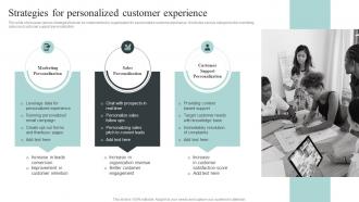 Strategies For Personalized Customer Experience Collecting And Analyzing Customer Data