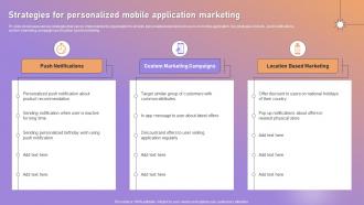 Strategies For Personalized Mobile Application Marketing Personalized Marketing Strategic