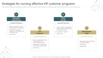 Strategies For Running Effective VIP Customer Programs Conducting Successful Customer