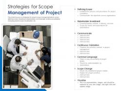 Strategies for scope management of project