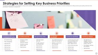 Strategies For Setting Key Business Priorities