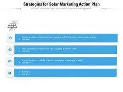 Strategies for solar marketing action plan