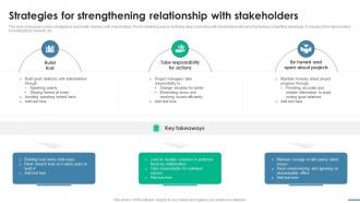 Strategies For Strengthening Relationship Essential Guide To Stakeholder Management PM SS