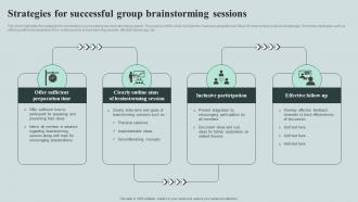 Strategies For Successful Group Brainstorming Sessions
