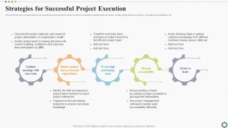 Strategies For Successful Project Execution Strategic Plan For Project Lifecycle