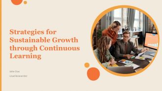 Strategies For Sustainable Growth Through Continuous Learning PPT Guidelines ACP