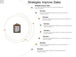 Strategies improve sales ppt powerpoint presentation summary design inspiration cpb