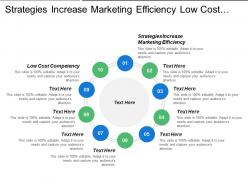 Strategies increase marketing efficiency low cost competency exceptional services