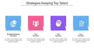 Strategies Keeping Top Talent Ppt Powerpoint Presentation Pictures Templates Cpb