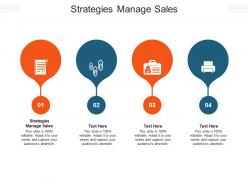 Strategies manage sales ppt powerpoint presentation infographics pictures cpb