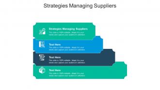 Strategies managing suppliers ppt powerpoint presentation pictures slide cpb
