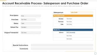 Strategies optimizing accounts receivables account receivable process salesperson purchase