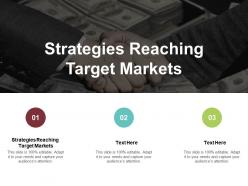 Strategies reaching target markets ppt powerpoint presentation outline elements cpb
