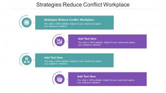 Strategies Reduce Conflict Workplace In Powerpoint And Google Slides Cpb